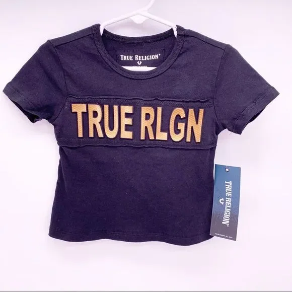 NEW True Religion Boys Logo Short Sleeve Tee Shirt - Picture 1 of 8